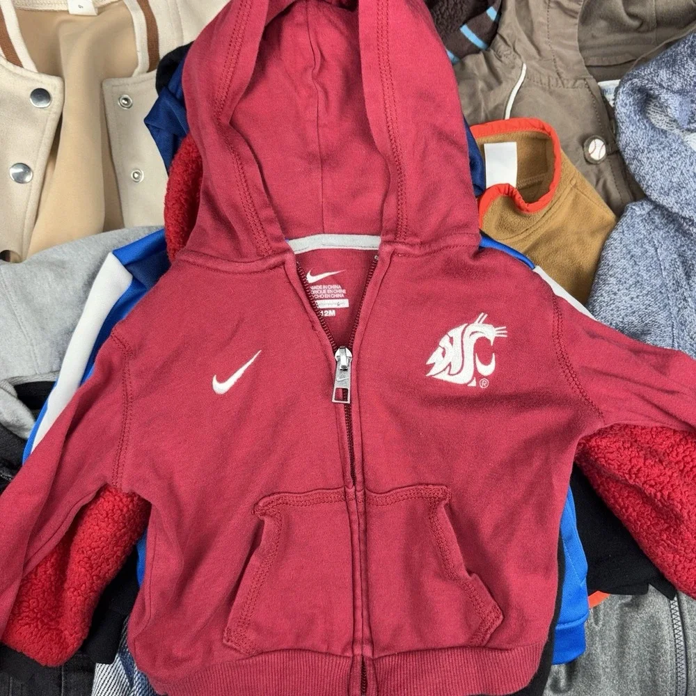 Boys Jackets Size 12M Lot Of 32 Mixed Nike Jordan Reebok Carters Toddler Coats
